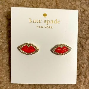 NEW Kate Spade lips earrings